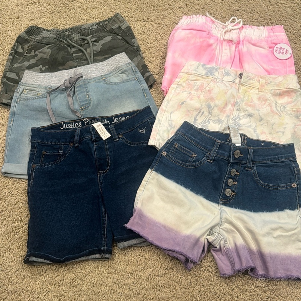 6 pair - Justice shorts